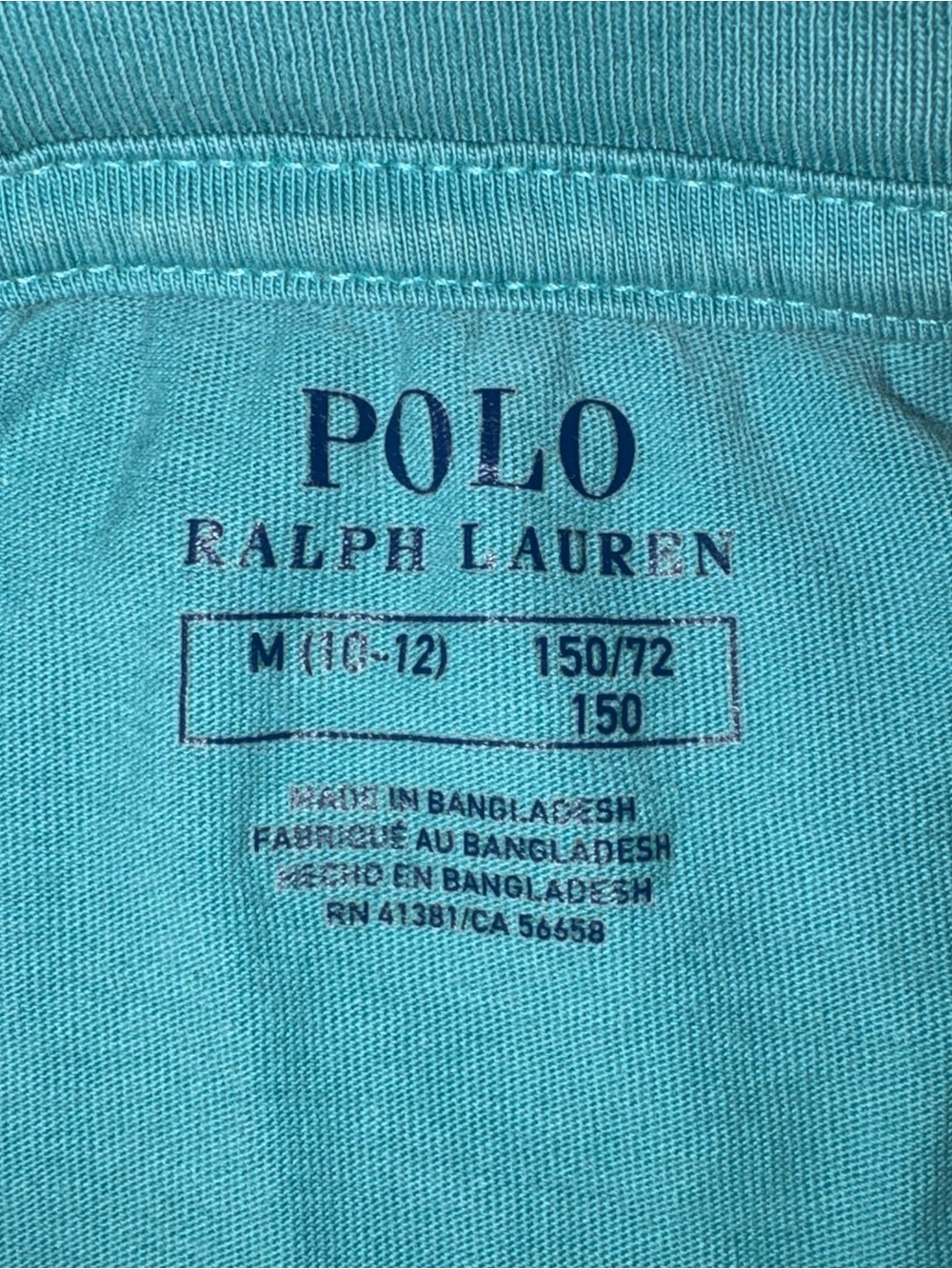 Polo by Ralph Lauren Mint Crewneck Tee Size Medium (10-12) - Picture 2 of 4